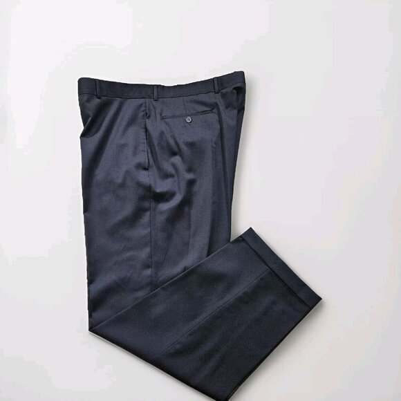 Ballin Pants Mens 40 (42) x 31 Black Zip Fly Wool Pockets Classic Trousers VTG - Picture 16 of 16